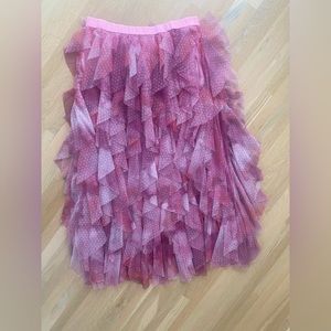 Anthropologie pink tulle skirt